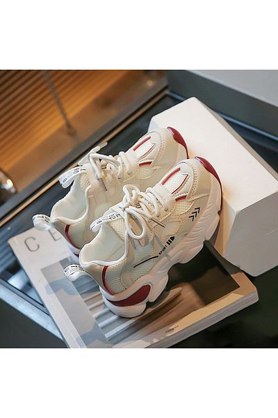 Butik Junisteps High-Sole Comfortable Children's Sneakers - Red