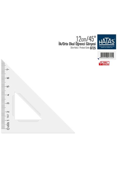 HATAS Grad pentru student 45 de grade Plastic 12 cm 725 (36 buc.)