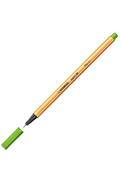 Stabilo Felt Tip Thin Pen (10 Pieces) 88 Point 0.4 Mm Leaf Green 88/43