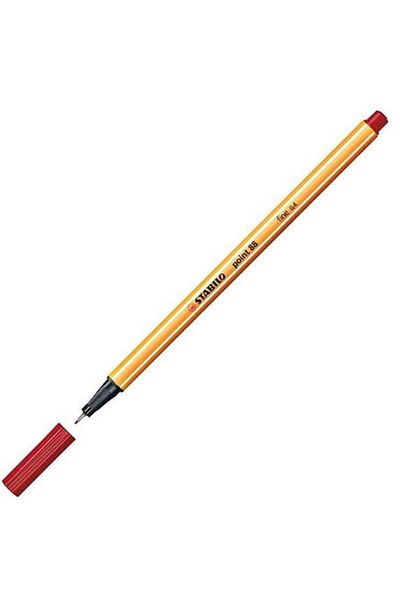 Stabilo Felt Tip Thin Pen 88 Point 0.4 Mm Dark Red (10 PCS) 88/50