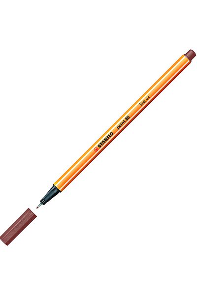 Stabilo Felt Tip Thin Pen (10 Pieces) 88 Point 0.4 Mm Blood Red 88/38