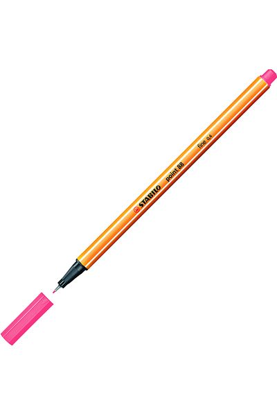 Stabilo Felt Tip Thin Pen 88 Point 0.4 Mm Highlighter Red 88/040-10 Lu