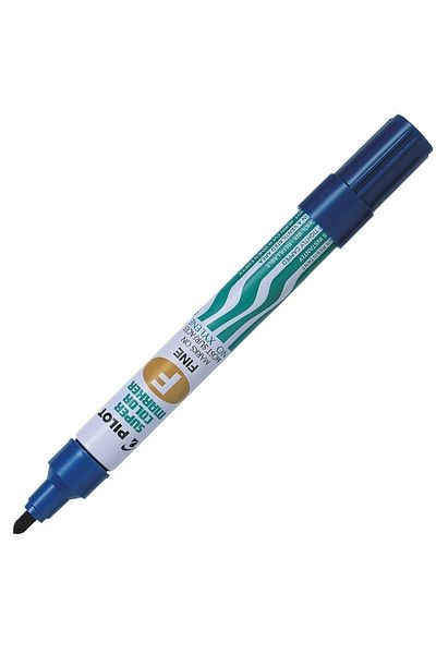 Pilot Set of 12 Round Blue Permanent Marker