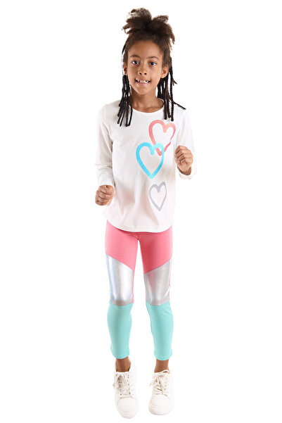 Colorinas Color Blocked Girl's Combed Cotton Tights
