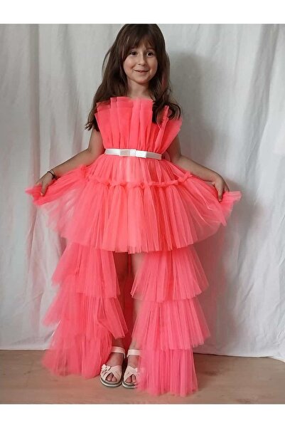 Porça elbise neon pembe