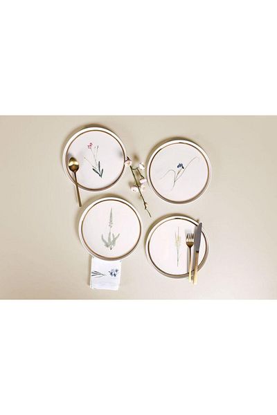 Porland Botanical 21 Cm Cake Plate 4 Patterns