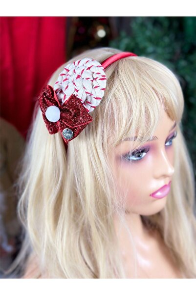 QUEEN AKSESUAR Design special de Anul Nou, acadea mare cu dungi roșii și albe...