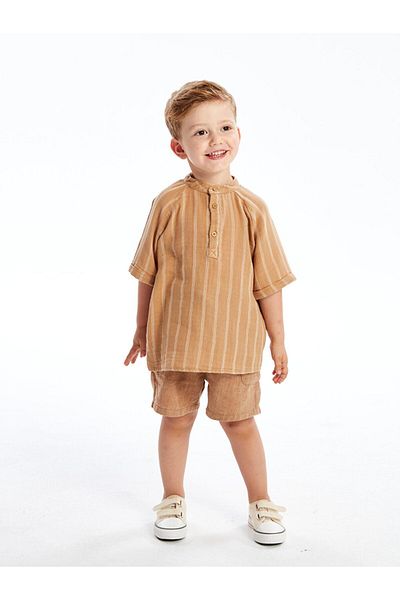 LC Waikiki Prevailing Collar Short Sleeve Shirt for Baby Boy