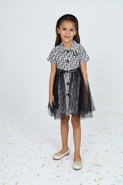 HC Kids Wear Girl's Dress with Tulle Detail