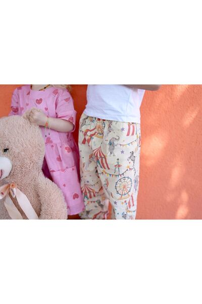 Mini Muse Kids Circus Keten Pantolon - Unisex