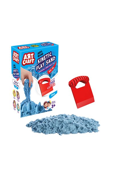 Doğan Oyuncak Dünyası Blue Kinetic Play Sand with Accessories (500 Gr.) - Art Craft Kinetic Sand Set - Play Sand - Art Sand Sand