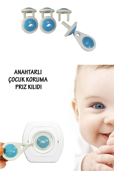 CMT Blocare pentru priză de protecție pentru copii cu 6 chei