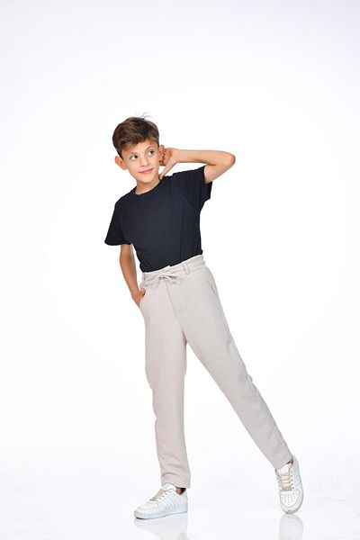 Kamex Boys Beige Jogger School Pants