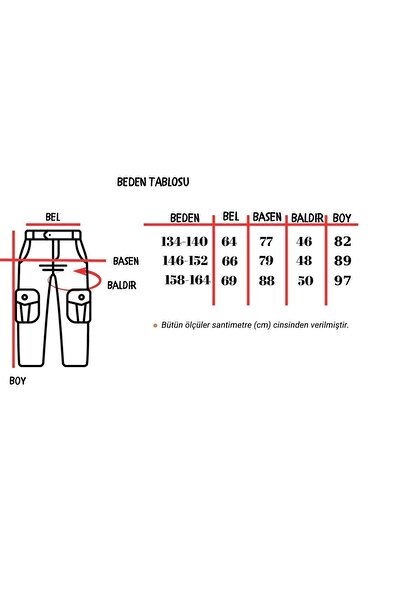 WOGGI Dívčí Cargo Jeans Široké široké nohavice Elastické s vysokým pasem Kapsa Bavlněné džíny