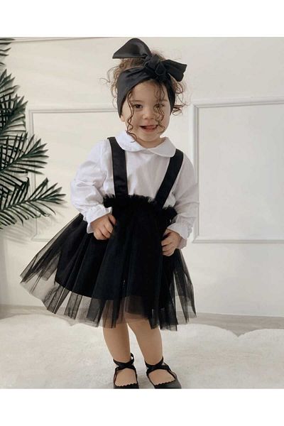 Süslüm Kids Φόρεμα γενεθλίων για κορίτσια για πάρτι 3 τεμαχίων Konbin Hair Band και δώρο πουκάμισου