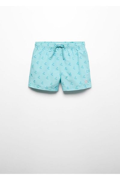 MANGO Kids Costum de baie albastru pentru copii