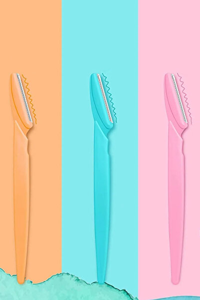 TechnoStation 3 Adet Kaş - Yüz Jileti Kadın Kaş Ustra Üçlü Kaş Yüz Tüy Alma U...