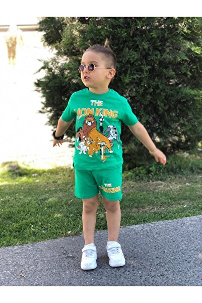 ÇocukçaGiy Lion King Friends Printed shorts Tshirt Boys Girls Kids Bottom Top Set 9 Colors 2-8 Years