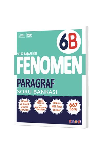 Fenomen Yayıncılık FENOMEN OKUL 6. SINIF PARAGRAF SORU BANKASI (B)2025 basım / 9786057790033