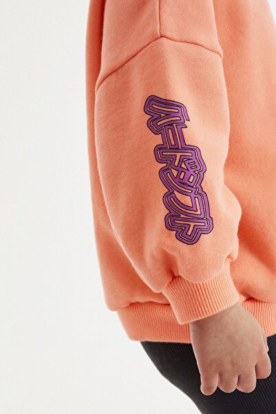 Ladin Store New Season Girl's Cotton Sweatshirt and Ribbed Leggings - 3 Thread Non-Rated Set