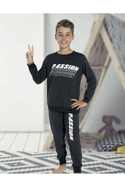 Asel Boy's Plush Fleece Pajama Set- Trendyol