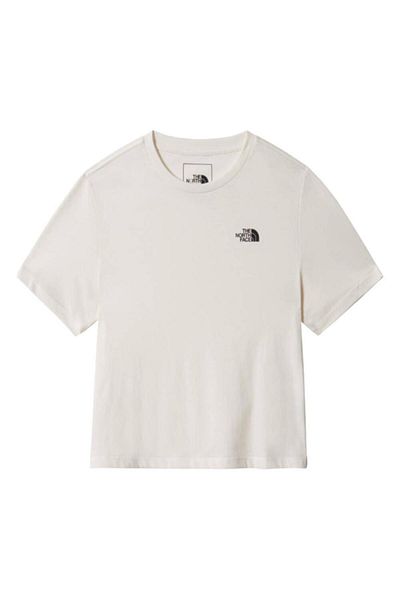 THE NORTH FACE تي شيرت W Foundation Crop - تي شيرت نسائي أبيض من الاتحاد الأوروبي Nf0a55ayn3n1