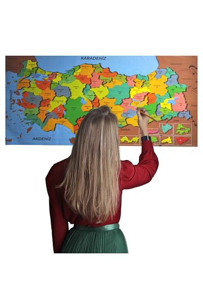 Buffer Türkiye's Map Patterned - Magnetic and Unnecessary Wall Sticker 118*56 cm (4533)