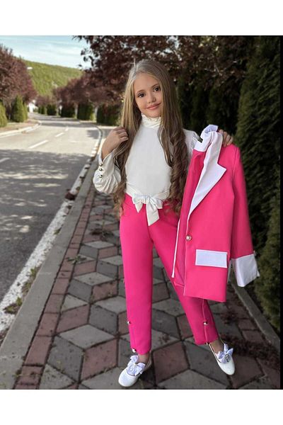 By Feyza Kids Collection Girl's jacket suit set