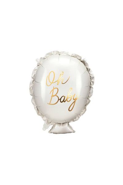 kidspartim Gold Printed Oh Baby Foil Balloon - 64X51 cm
