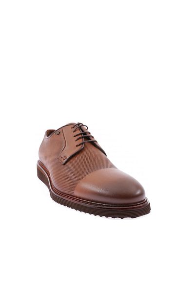 DGN Men's Laser Oxford Shoes - Eva Sole, Lace-Up Tan Antique Genuine Leather 452826102