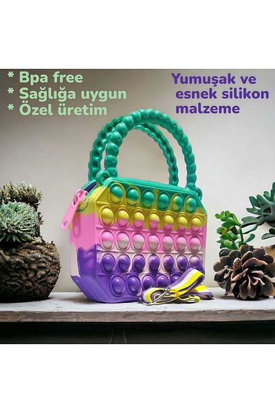 allwear Silicone Popit Hand and Shoulder Bag