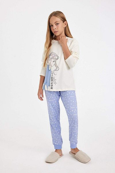 DeFacto Pyjama-Set für Mädchen – bedrucktes, langärmliges Ober- und Unterteil-Set 3144899