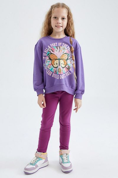 DeFacto Crew Neck Girl's Sweatshirt - Y8476A622Wn