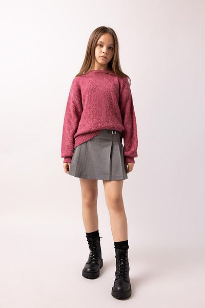 DeFacto Pulover pentru fete cu decolteu triplu B3865a823wn