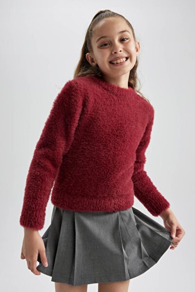 DeFacto Kız Çocuk Bisiklet Yaka Triko Kazak Y2640a623wn