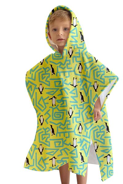 C&City Digital bedruckter Kinderponcho C1701 Gelb