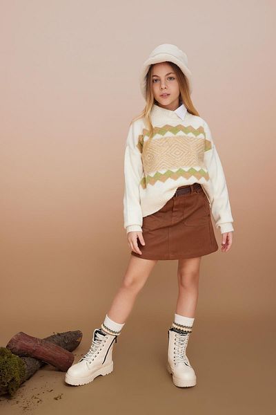 DeFacto Girl's Half Turtleneck Knitwear Sweater B1604A823Wn