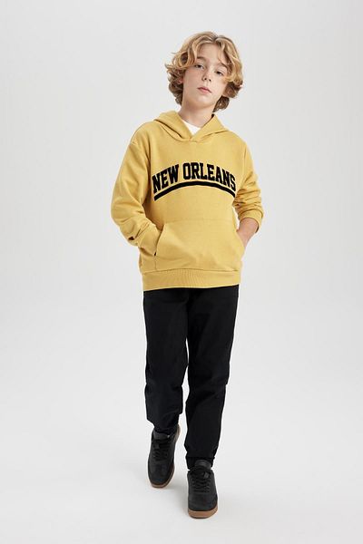 DeFacto Thick and Hooded Boys' Sweatshirt - Printed B9000A823Cw