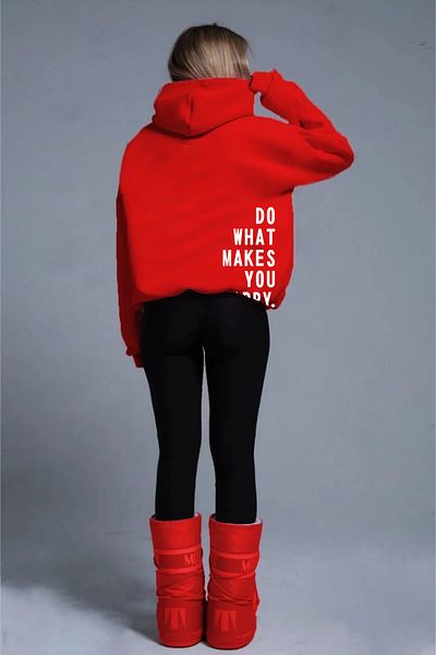 mw memowear Red Unisex Knitted Sweatshirt - 2-Ip Raster, Do You Model