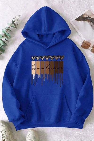 mw memowear Унисекс син леопардов шарен повдигнат плетен суичър - 2ip