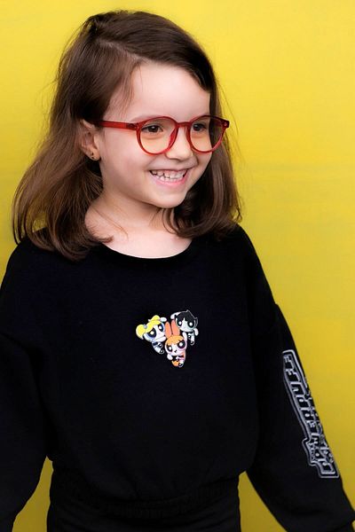 By Donetto 3-9 Years Unisex Red Children's Computer Screen Glasses