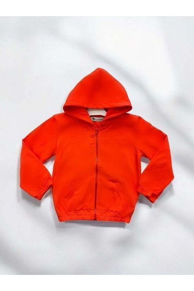 Zekids Girl - Zippered Hooded Cardigan