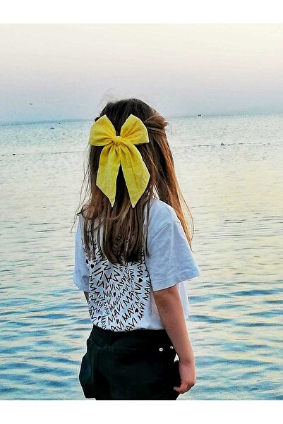 NEW BOWS BANDS Yellow Large Windmill Girl's Hair Clip - Clip