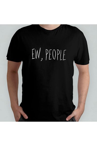Pixxa Ew, People - Μου αντικοιμώμενοι άνθρωποι 100% βαμβακερό μπλουζάκι με λαιμόκοψη - 1