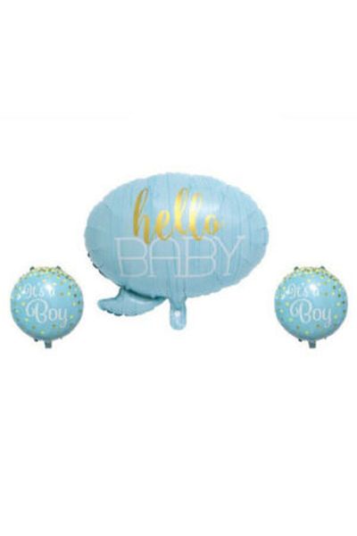 eğlencemarketi Hello Baby 3-Piece Blue Set - Pink Set