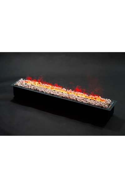 Vendyl 3D Elektrikli Şömine 150 cm – Sıcak ve Gerçekçi Ateş Efektleri - Taş M...