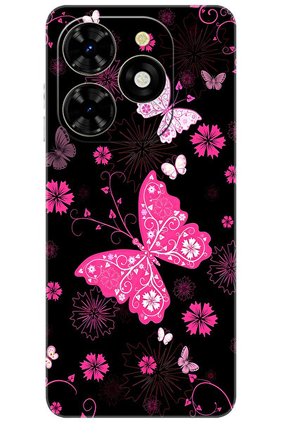 TECNO Spark 20 (KJ5) Uyumlu Kılıf Desen Baskılı Silikon Kelebekler STK:723 CP-7lJOl6c
