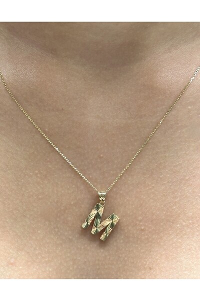 Hakan Güler Kuyumculuk 14 Ayar Altın M Harfli Zincir