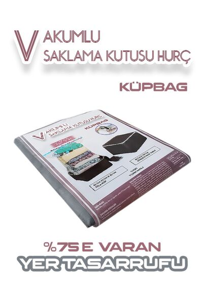 Genel Markalar Vakumlu Saklama Kutusu Hurç,küpbag 42 Cm X 40 Cm X 25 Cm