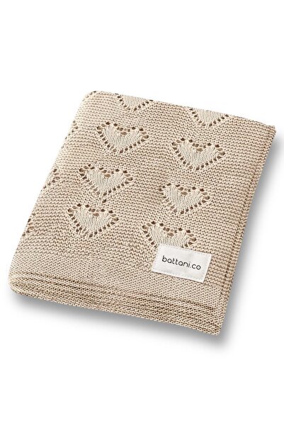 Battani.Co بطانية أطفال محبوكة من التريكو للفتيات والأولاد مقاس 90 سم × 110 س...